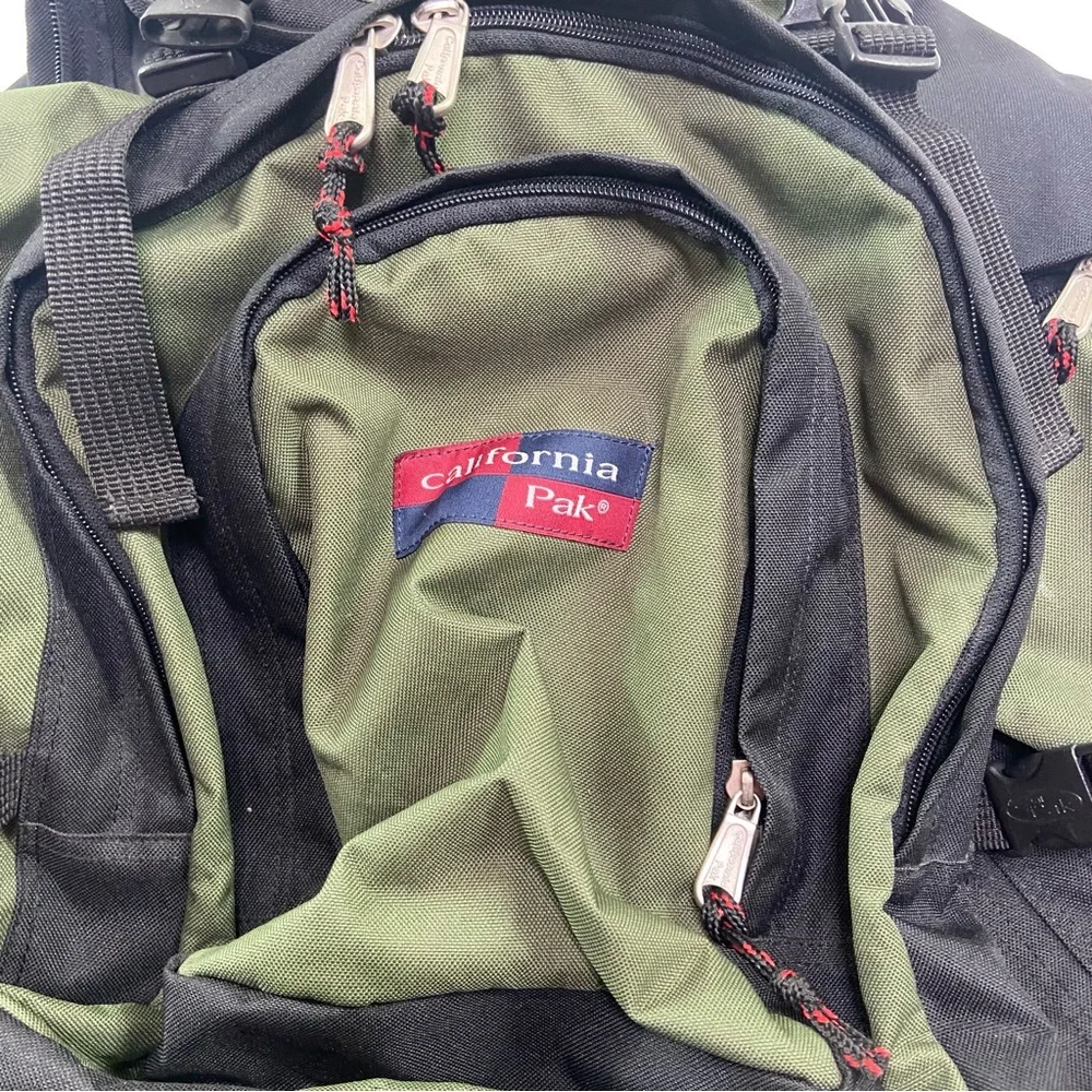 California Pak hiking backpack. Olive Camo green & black. Super extra large